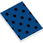 Polka Dots - Black on Dark Cerulean Large Memo Pads