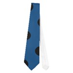 Polka Dots - Black on Dark Cerulean Necktie (One Side)