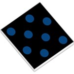 Polka Dots - Dark Cerulean on Black Small Memo Pads