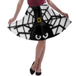 Halloween cute spider A-line Skater Skirt