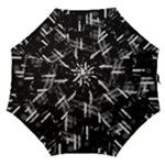 Black and white neon city Straight Umbrellas