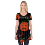 Halloween pumpkin pattern Short Sleeve Tunic 