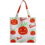 Halloween pumpkins pattern Zipper Grocery Tote Bag