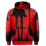 Halloween black witch Men s Zipper Hoodie