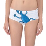 Blue lizard Mid-Waist Bikini Bottoms