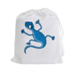 Blue lizard Drawstring Pouches (XXL)