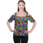 Lizard pattern Women s Cutout Shoulder Tee