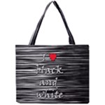 I love black and white 2 Mini Tote Bag