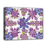 Stylized Floral Ornate Pattern Deluxe Canvas 20  x 16  