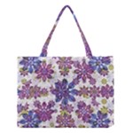 Stylized Floral Ornate Pattern Medium Tote Bag