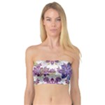 Stylized Floral Ornate Bandeau Top
