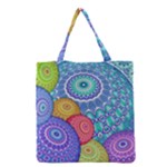 India Ornaments Mandala Balls Multicolored Grocery Tote Bag