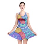 India Ornaments Mandala Balls Multicolored Reversible Skater Dress