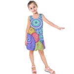 India Ornaments Mandala Balls Multicolored Kids  Sleeveless Dress