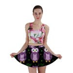Halloween purple owls pattern Mini Skirt