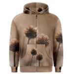Withered Globe Thistle In Autumn Macro Men s Zipper Hoodie