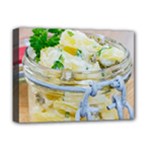Potato salad in a jar on wooden Deluxe Canvas 16  x 12  