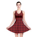 Lumberjack Plaid Fabric Pattern Red Black Reversible Skater Dress