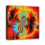 Crazy Mandelbrot Fractal Red Yellow Turquoise Mini Canvas 6  x 6 