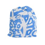 Blue summer design Drawstring Pouches (Extra Large)