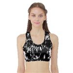 Black and white miracle Sports Bra with Border