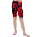 Red design Kids  Mid Length Swim Shorts