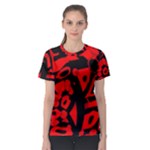 Red design Women s Sport Mesh Tee