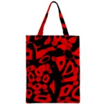 Red design Zipper Classic Tote Bag