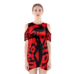 Red design Cutout Shoulder Dress