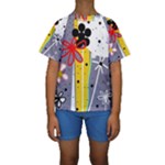 Flowers Kids  Short Sleeve Swimwear