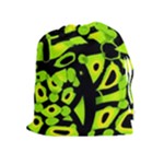 Green neon abstraction Drawstring Pouches (Extra Large)
