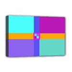 Right Angle Squares Stripes Cross Colored Deluxe Canvas 18  x 12  