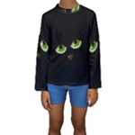 Halloween - back cat Kids  Long Sleeve Swimwear