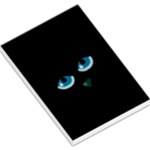 Halloween - black cat - blue eyes Large Memo Pads