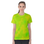 Simple yellow and green Women s Cotton Tee
