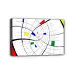 Swirl Grid With Colors Red Blue Green Yellow Spiral Mini Canvas 6  x 4 