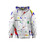 Swirl Grid With Colors Red Blue Green Yellow Spiral Kids  Zipper Hoodie