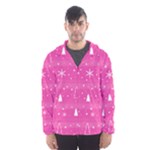 Magenta Xmas Hooded Wind Breaker (Men)