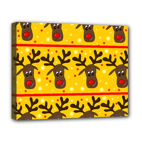 Christmas reindeer pattern Deluxe Canvas 20  x 16   from ArtsNow.com