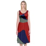 Decorative design Midi Sleeveless Dress