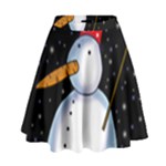 Lonely snowman High Waist Skirt
