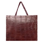 Leather Snake Skin Texture Zipper Large Tote Bag