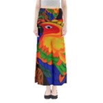 Parakeet Colorful Bird Animal Maxi Skirts