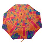 Happy day - orange Folding Umbrellas