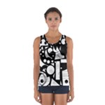 Happy day - black and white Women s Sport Tank Top 