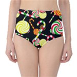 Xmas candies  High-Waist Bikini Bottoms