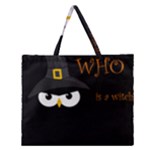 Who is a witch? Zipper Large Tote Bag