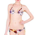 Watercolor Spring Flowers Background Bikini Set