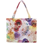Watercolor Spring Flowers Background Mini Tote Bag