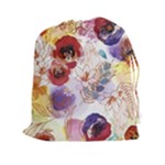 Watercolor Spring Flowers Background Drawstring Pouches (XXL)